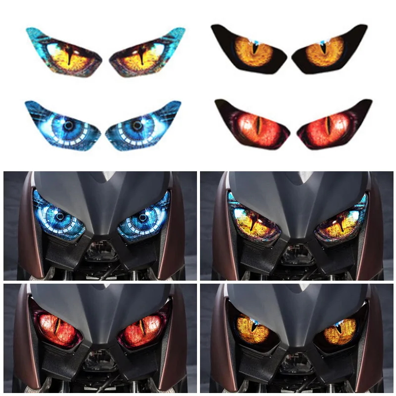 3D Eyes Headlight Decor Sticker For Yamaha Xmax 300 Xmax 250 2017 2018 2019 2020 Years Motorcycle Accessories Headlight Sticker