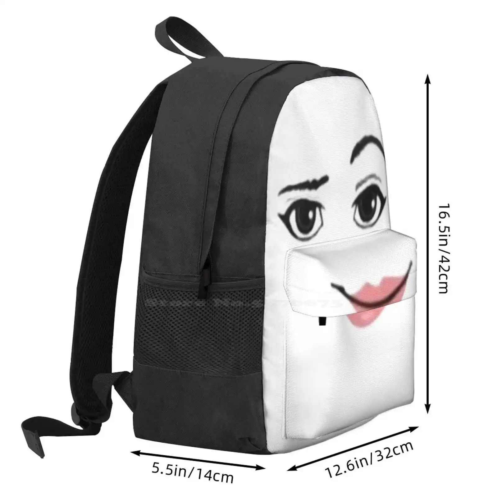 Susssy Hot Sale Schoolbag Backpack Fashion Bags Funny Man Face Face Gaming Kids Gamer Noob Bloxburg Girl Video Game Meme Art