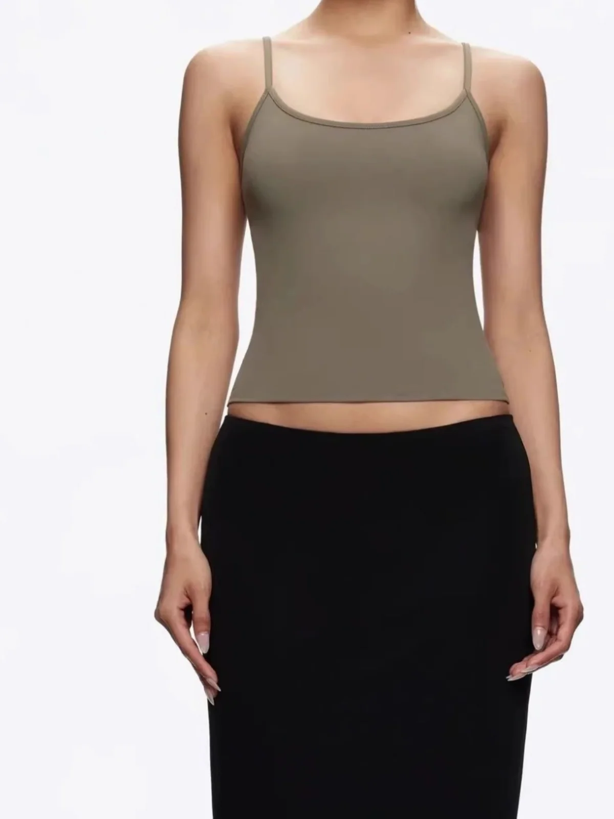 Top Sem Costas, Pulôver Sem Mangas, Estilo Street, Ajuste Regular, Cor Pura, Fabricante Chinês, Temporada de Primavera