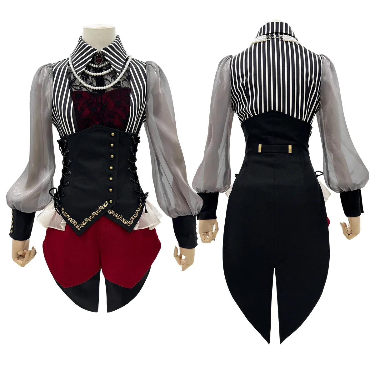 

2025 BanG Dream Ave Mujica Anime Amoris Nyamu Yutenji Costume Shirt Shorts Corset Necklace Cos Convention Daily Wear Gift