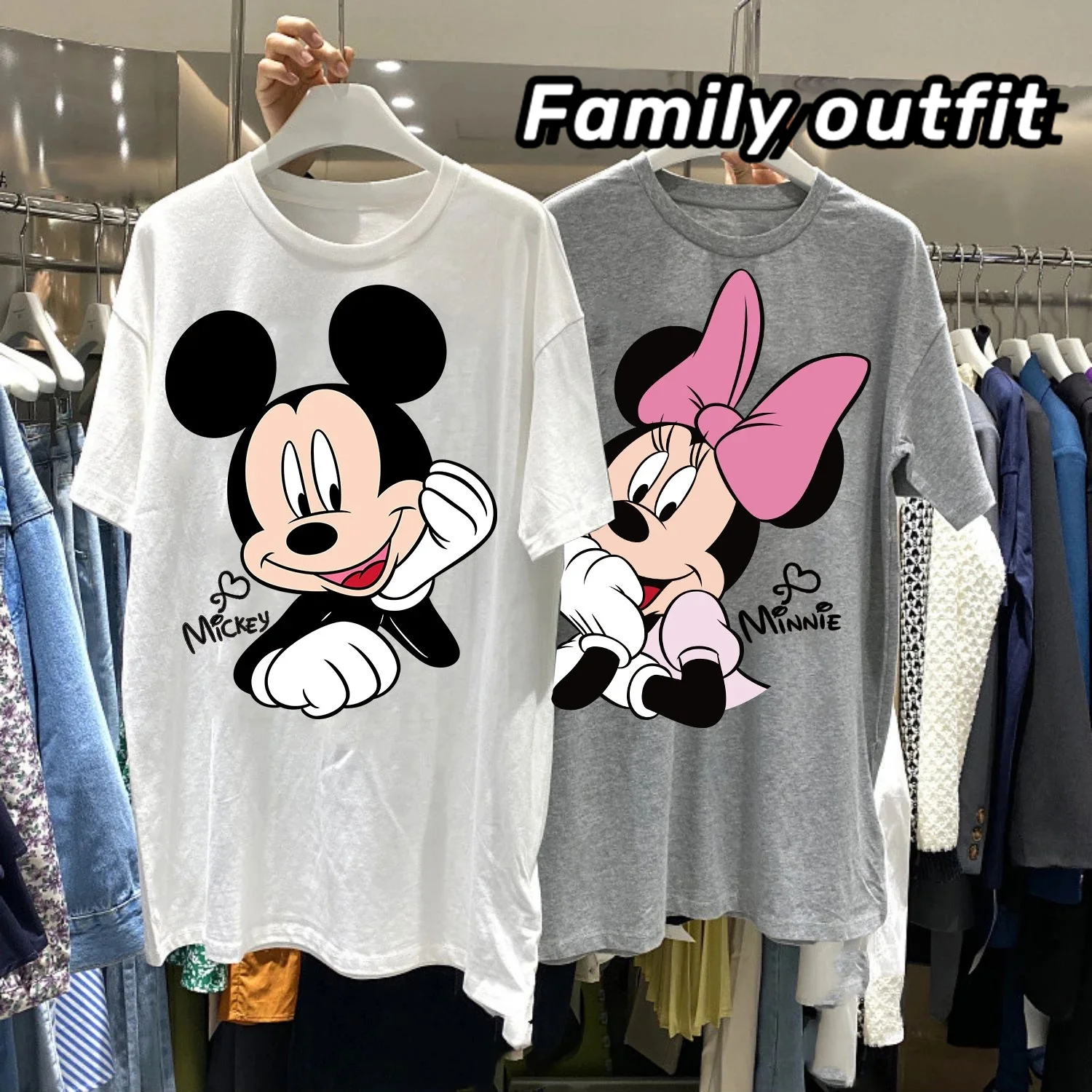 New Brand Summer Mickey Mouse Women\'s Tshirt Women Korean Version of Loose Half-sleeved Summer Women\'s Tshirt Women Clothes Men