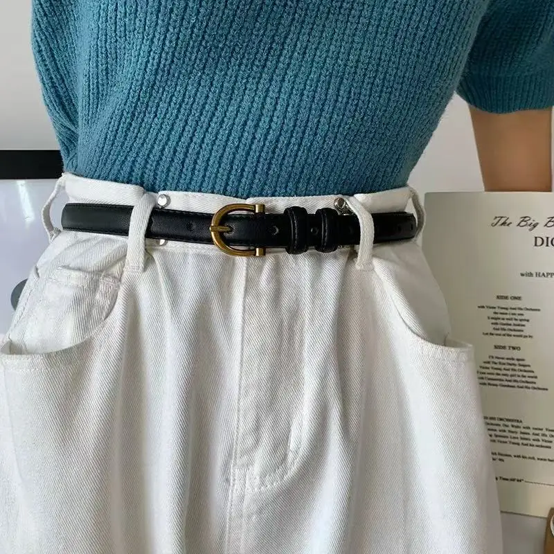 Women's belt accessory with skirt, practical suit sweater, versatile jeans, Korean-style black personality ins fashion belt