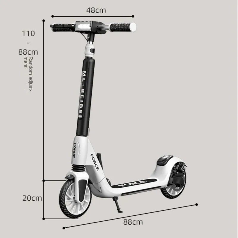 TULX Scooter Lightweight Design Foldable And Easy To Carry Can Be Used As A Good Helper For Urban Commuting Ensure Go Out Safety