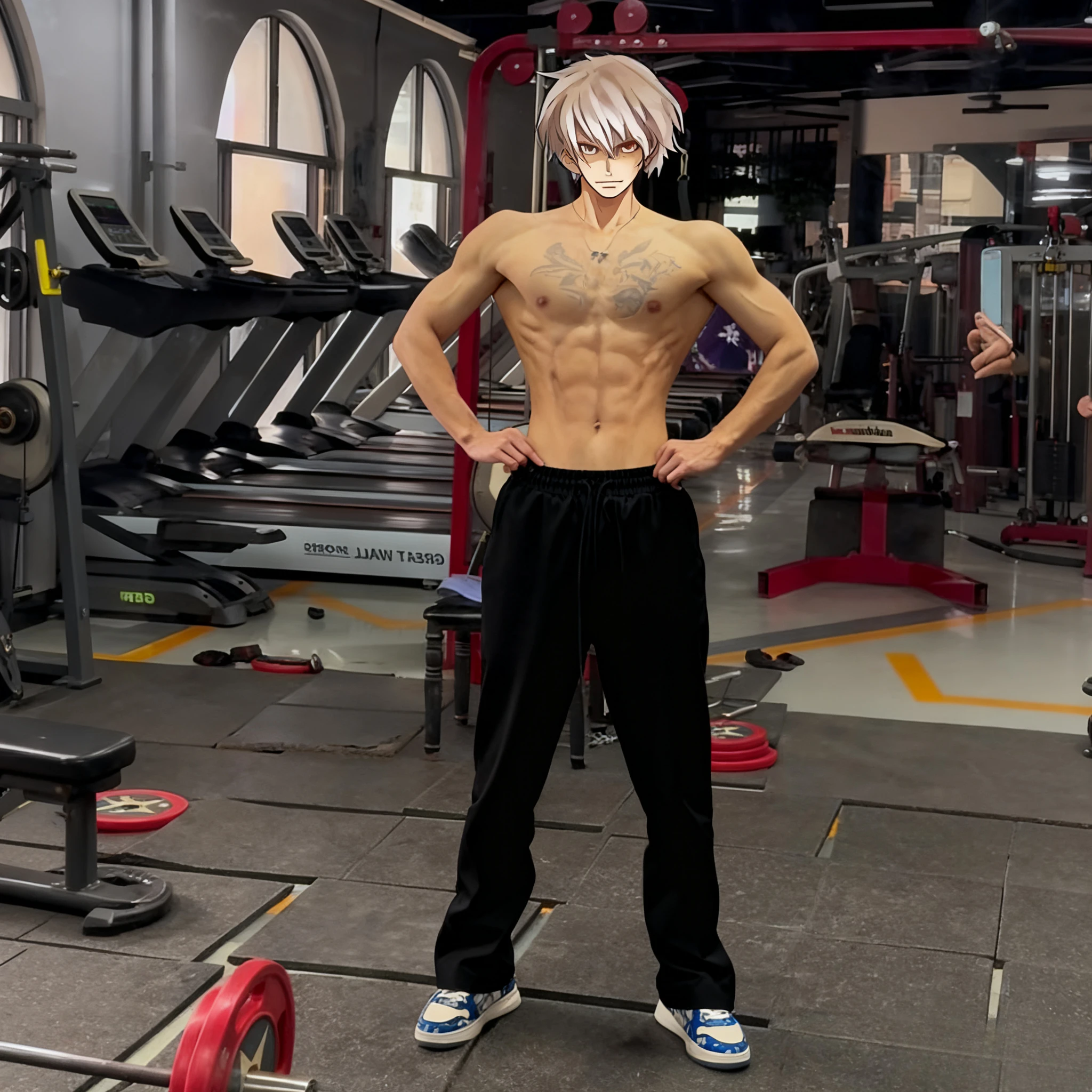 

American Retro Pants Men's High-end Sports Sweatpants Straight Leg Hanging Feeling Elastic Waist Pure Cotton