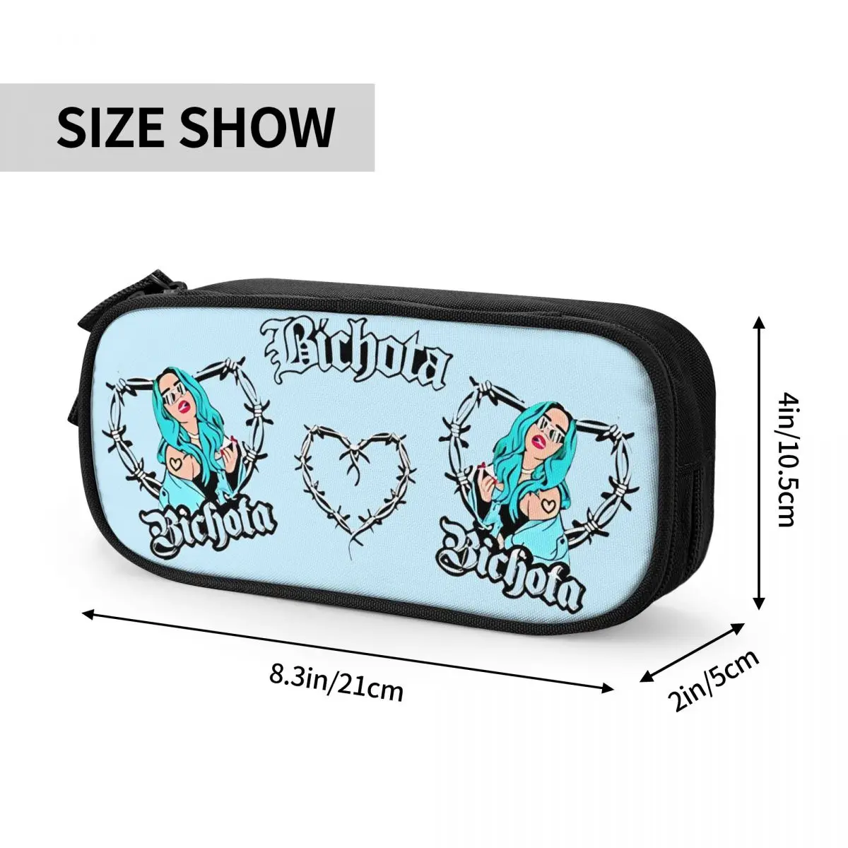 Creative Music Karol G Bichota Pencil Cases Music Pencil Box Pen Box for Girl Boy Big Capacity Bags School Supplies Stationery