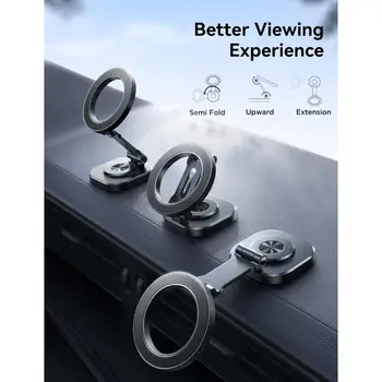 360°旋轉磁吸車載支架,全金屬設計,適用於智慧型手機,超強磁吸支架,相容於iPhone 16/16 8 最佳銷售 磁吸式車用支架 - №5