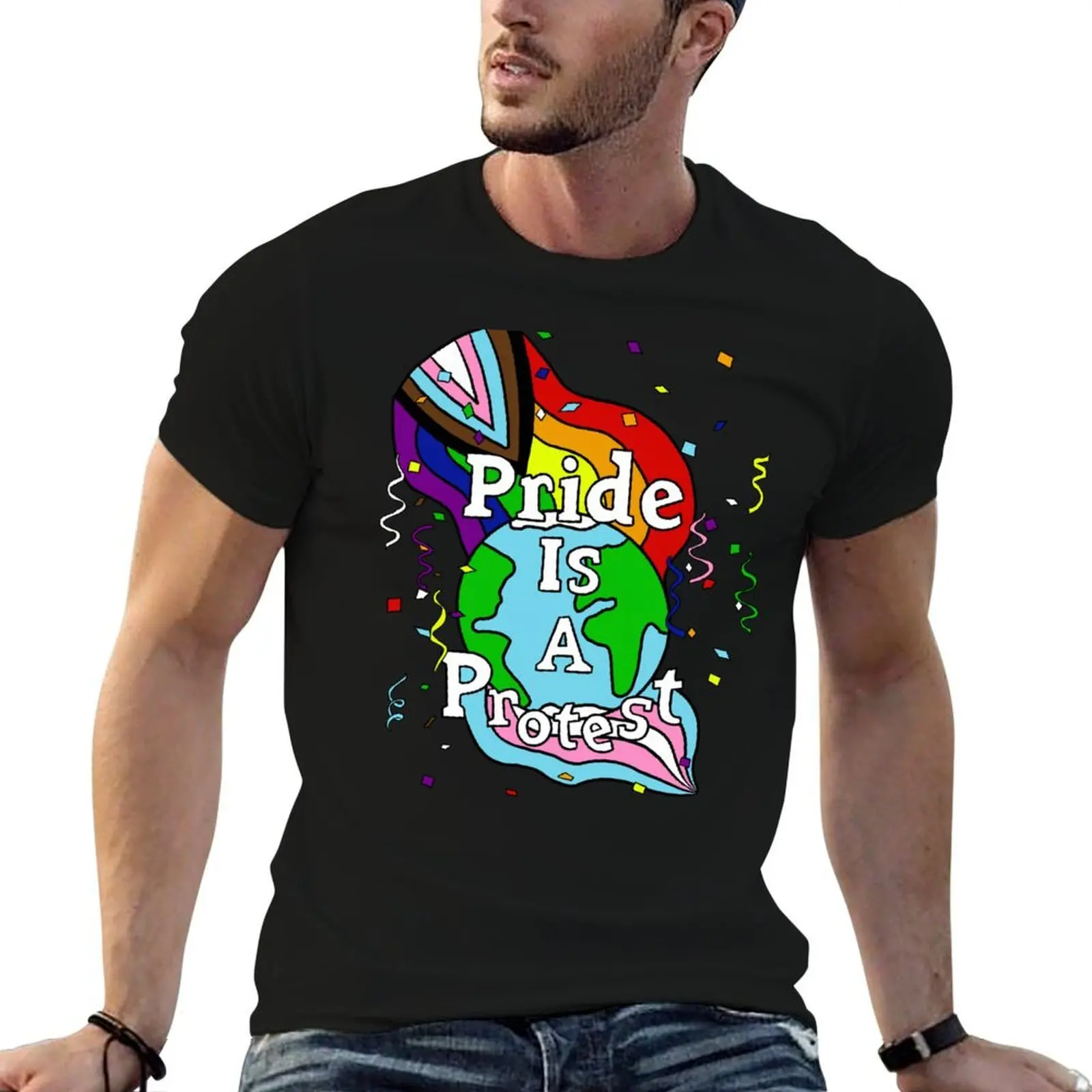 Pride Is A Protest T-Shirt t shirt man plain printed t shirts for man t shirt man designer T-shirt
