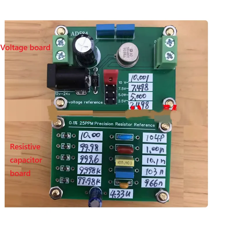 AD584 reference voltage source 10V voltage reference board calibration three and a half four and a half multimeter voltage range