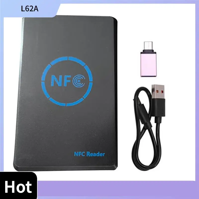 

L62A 5-полосный NFC смарт-чип-ридер/запись + 1 брелок для ключей XCUID 125K 13,56 м копир HID Дубликатор метки клон ID IC брелок для копирования ключей