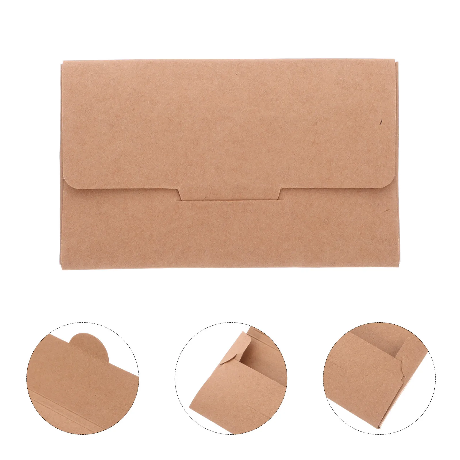 

50 шт. защитных чехлов для карт из крафт-бумаги: для визиток, кредитных, членских, гостиничных карт, проездных и удостоверений личности