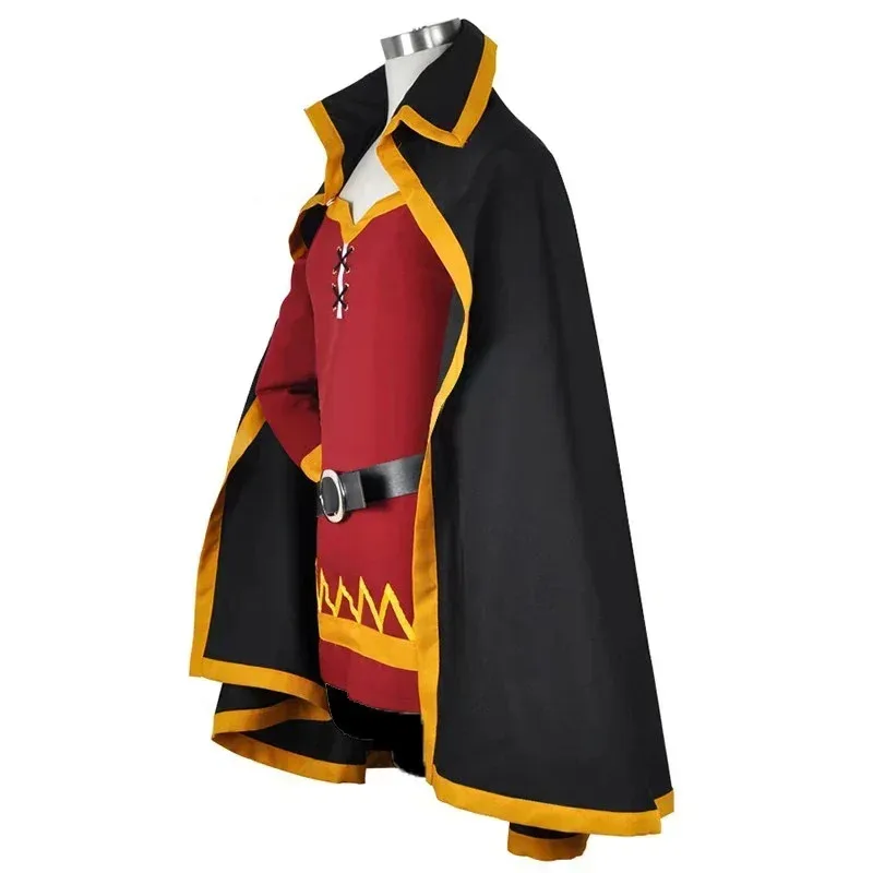 

Halloween konosuba cloak dress uniform full set outfit God's blessing on this wonderful world anime megumin cosplay wig