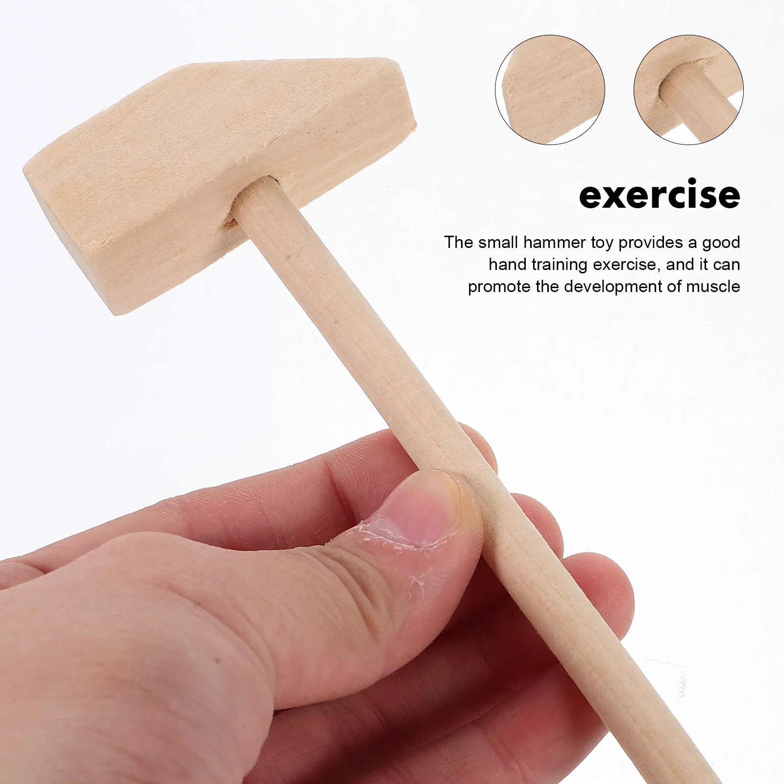 10 قطعة مطرقة صغيرة مطرقة خشبية للأطفال مطرقة قصف صغيرة خفيفة الوزن أداة مطرقة الخشب هدايا الحفلات لعبة المساعدة التعليمية #3