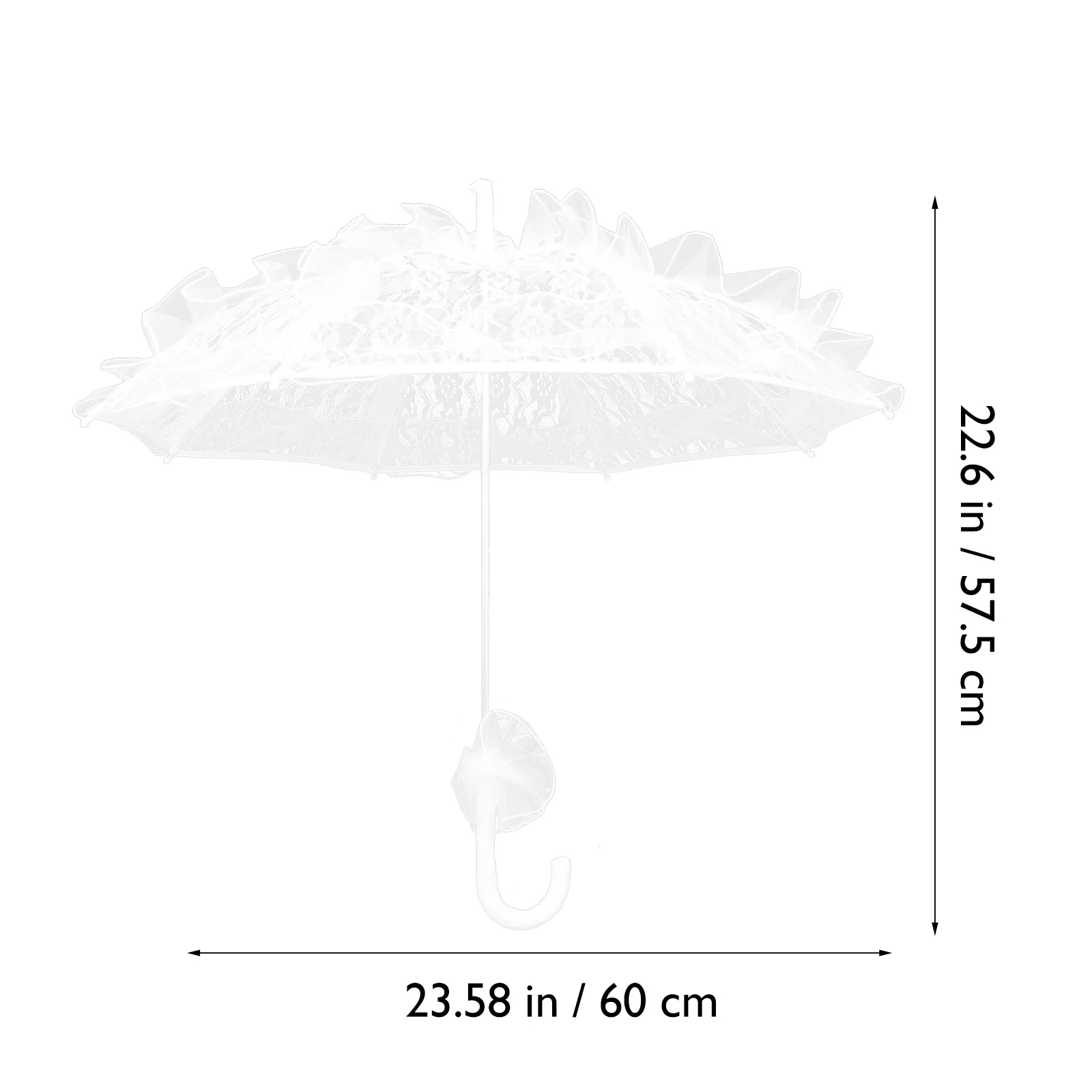 1 قطعة مظلة الزفاف الدانتيل المظلة سبائك الألومنيوم الإطار الزفاف صور الدعامة مرحلة الأداء الدعامة مقبض مريح