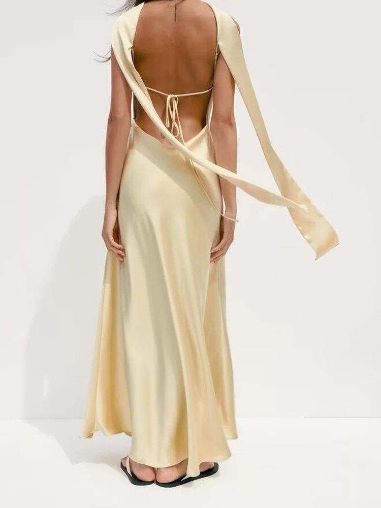 Europäischer und amerikanischer Sommerstil, neue Mode, Damenbekleidung, All-Match-dünner Schal, verziert mit Satinkleid