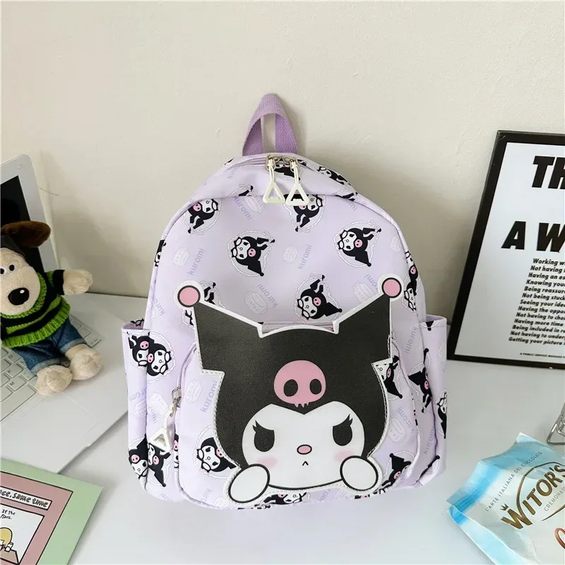 28x24CM Kawaii Sanrio Hello Kitty Cinnamoroll moja melodia Kuromi tornister studencki chłopcy dziewczęta Anime Kawaii Cartoon tornister