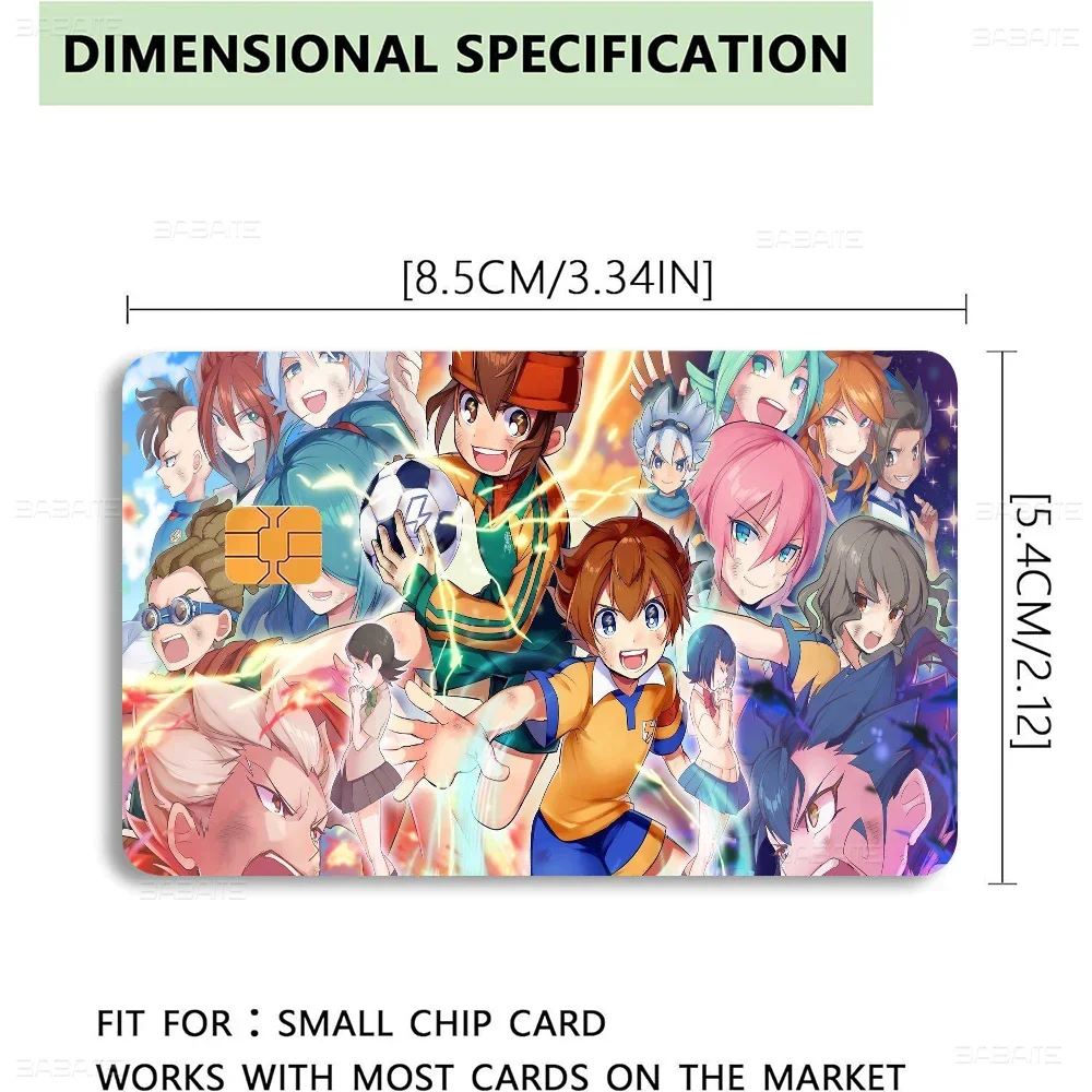 Inazuma Eleven game Stickers Anime Spend or Save Off Ultra Thin No Fade Sticker Skin Cover Film for Debit Credit Card