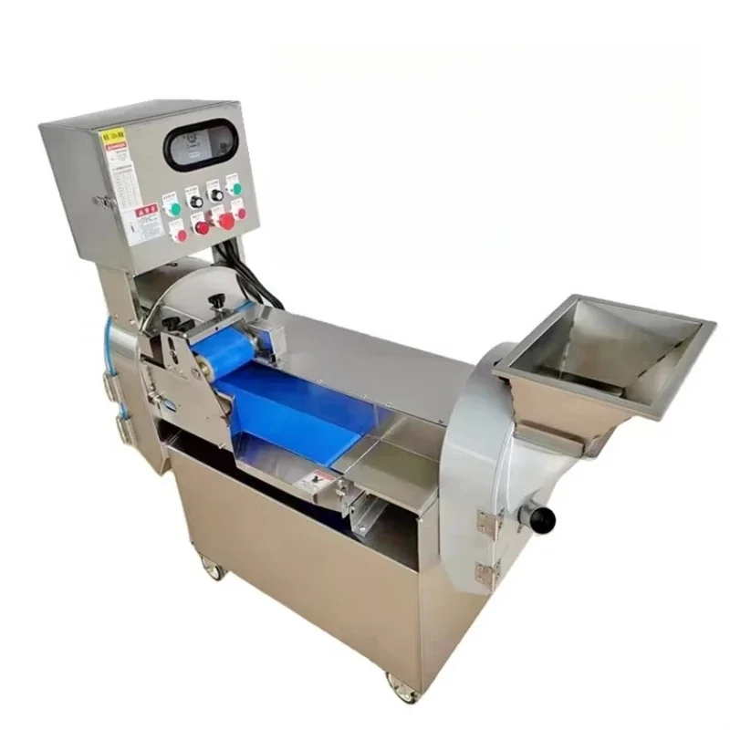 Industrial electric double head leaf root vegetable cutter chopper