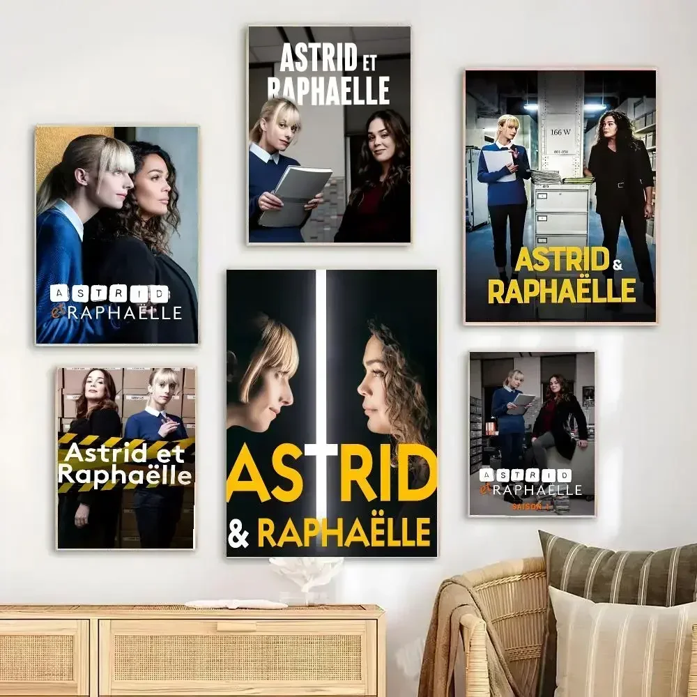 Detective TV A-Astrid Et Raphaelle Poster Self-adhesive Waterproof Paper Stickers For Wall Decoration In Bedrooms And Bar Rooms