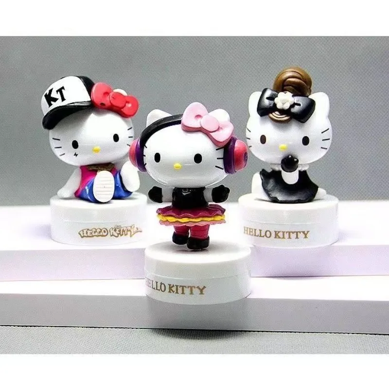 5 szt. Kawaii Sanrio Hello Kitty Anime Urocza Zawieszka Lalka Śliczny Kreskówkowy Kot KT Ozdoby Samochodowe Dekoracja Biurka Prezenty dla Dzieci