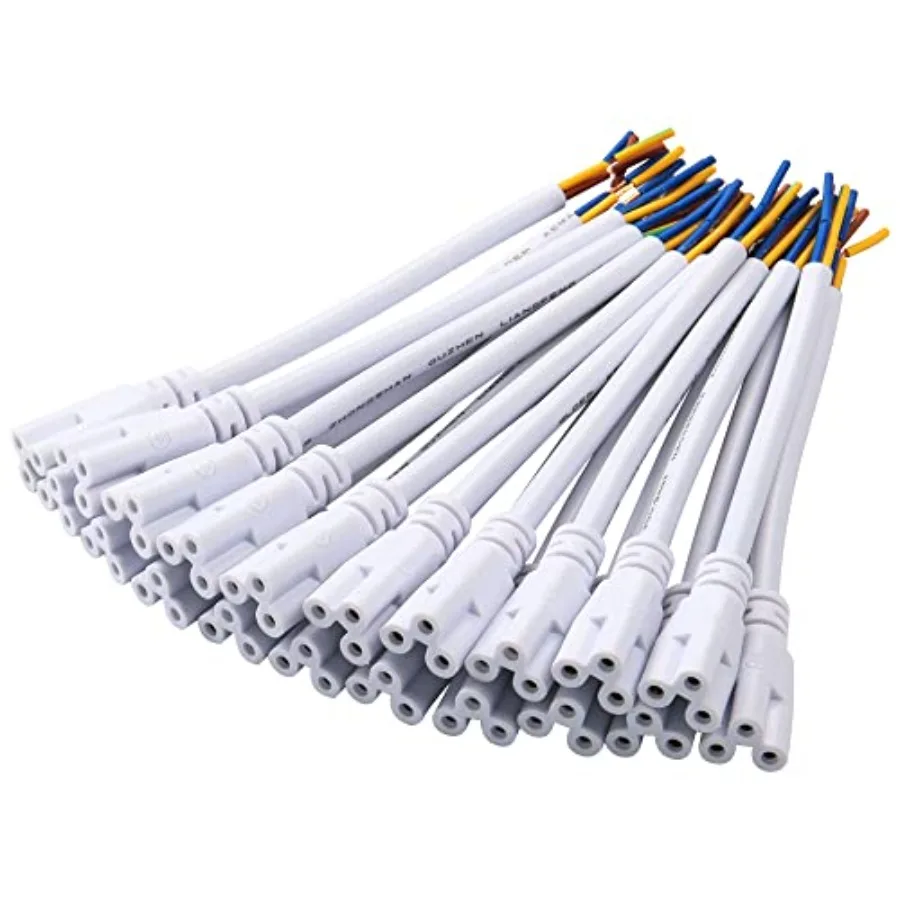 T5 T8 LED Lamp Connecting Wire Ceiling Lights Daylight LED Integrated Tube Cable Linkable Cords for Tube Lamp Holder Socket Fit