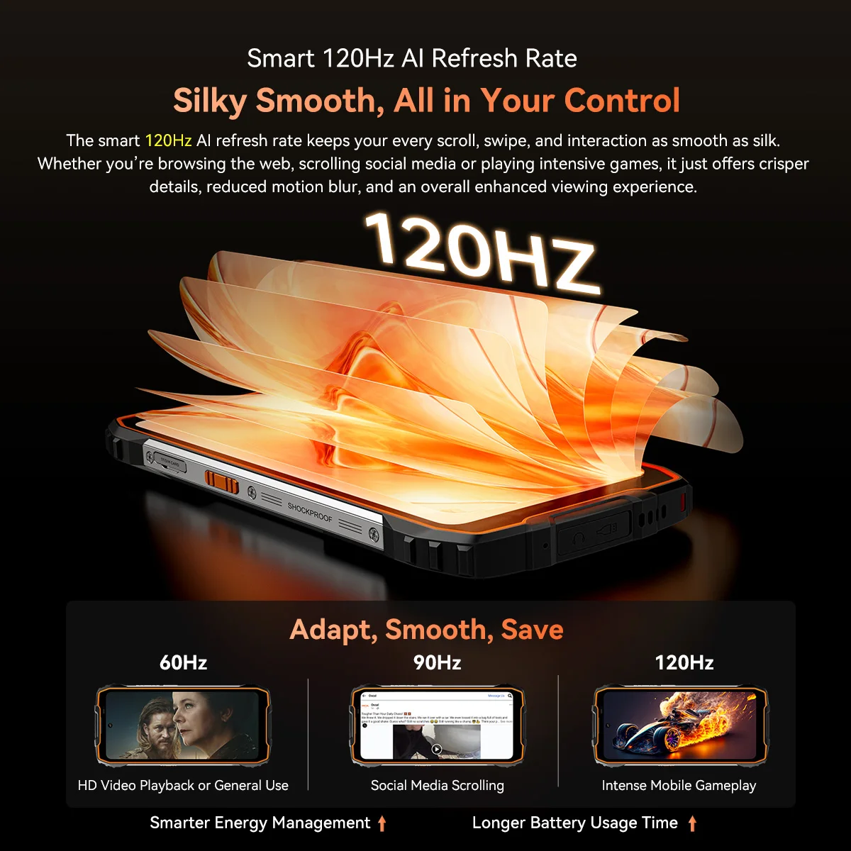 Blackview Oscal PILOT 3 هاتف متين 6.78 بوصة 2.4K IPS 120 هرتز عرض 5G MediaTek البعد 6300 50MP 7500mAh NFC الهاتف المحمول