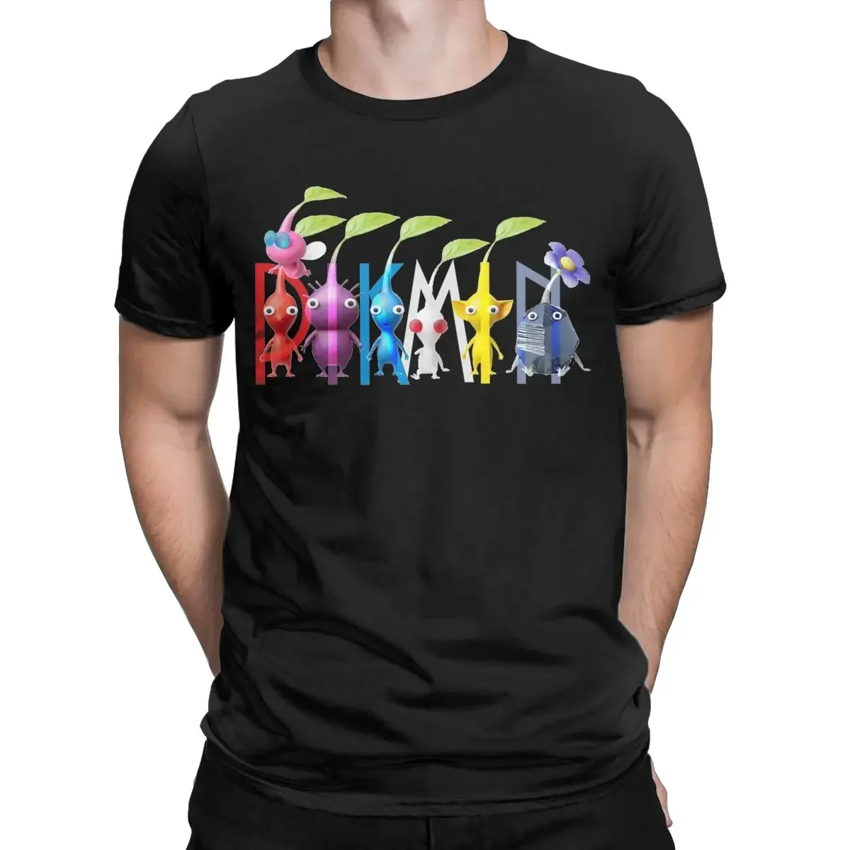 Pikmin T Shirt erkek pamuk komik tişört Crewneck Tee gömlek kısa kollu giyim yeni varış  graphic t shirts  anime clothes