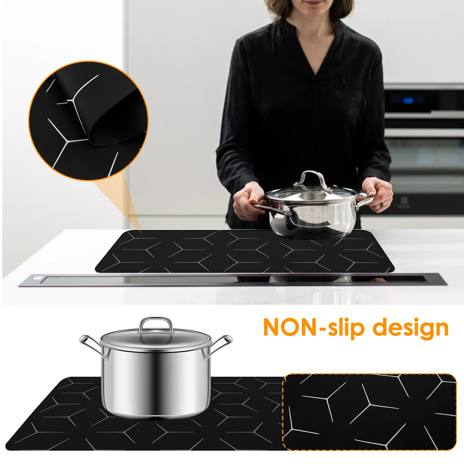 التعريفي الفرن حامي حصيرة الغبار واقية موقد كوكتوب حصيرة نونسليب التعريفي طباخ غطاء متعدد الوظائف كوكتوب حامي #3