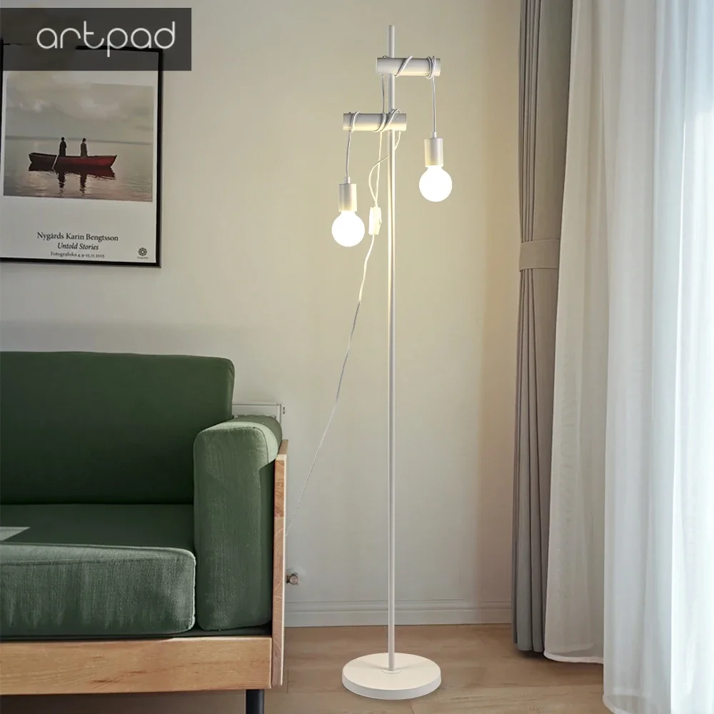 

Artpad Modern White Floor LED Lamp Nordic Style Home Decor Design Floor Lamp Creative for Living Room Bedroom