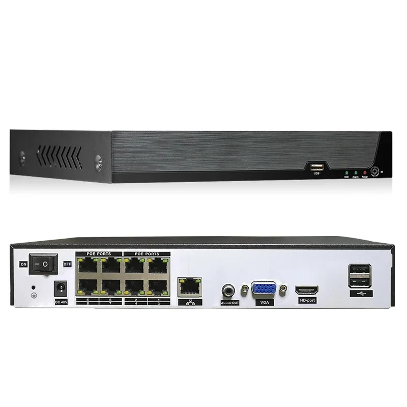 Cámaras de vigilancia Ip de seguridad Cctv para el hogar, visión nocturna a todo Color, alta calidad, 4 canales, 8 canales, Poe, Nvr, Kit de sistema de cámara Cctv