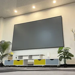 PS5ALR-pantalla de proyección con Marco Ultra delgado para cine en casa, pantalla de proyección con luz ambiental de diamante negro, cristal, 16:9, 4K