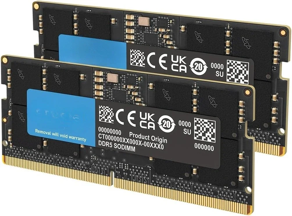 32GB DDR5 RAM, 5600MHz Laptop Memory Kit, SODIMM 262-Pin, Compatible with 13th Gen Intel Core