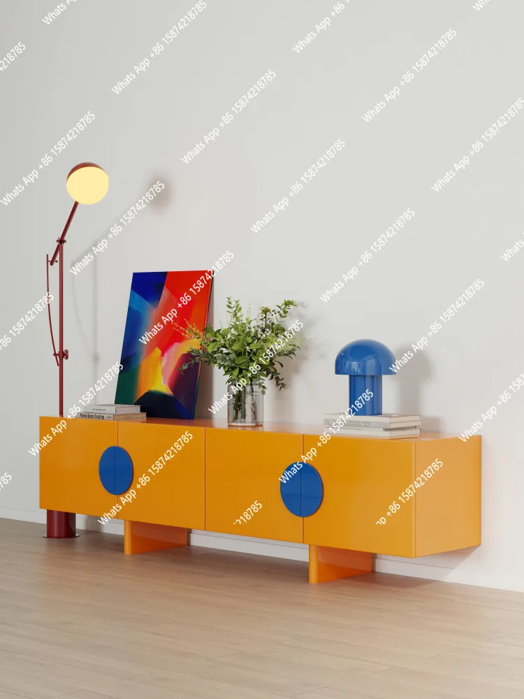 TV cabinet contrasting color advanced sense living room designer art small apartment cabinet