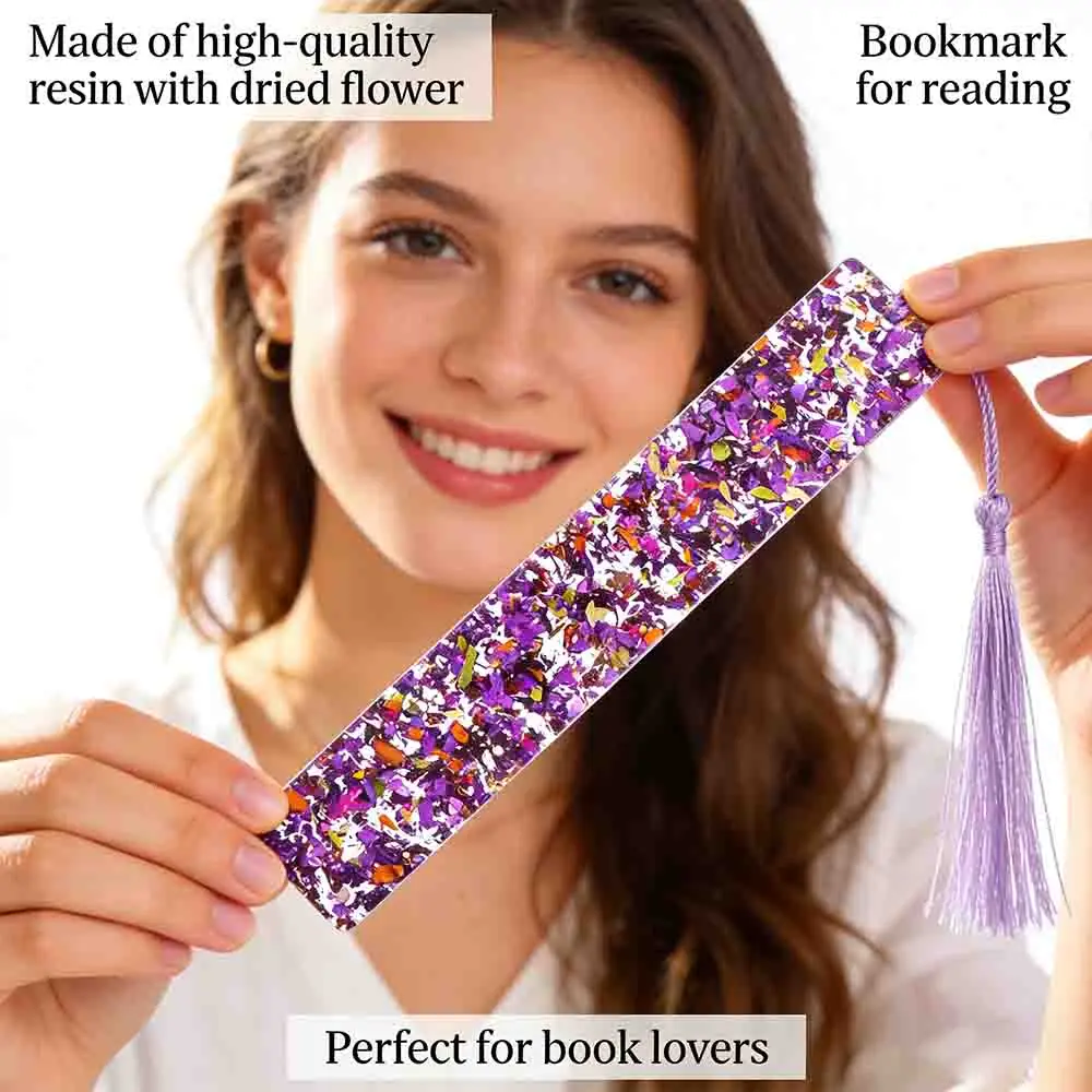vintage Fashion Senior Sense Shimmering Powder Acrylic Tassels Bookmark DIY Convenient Book Reading pendant Book Decoration
