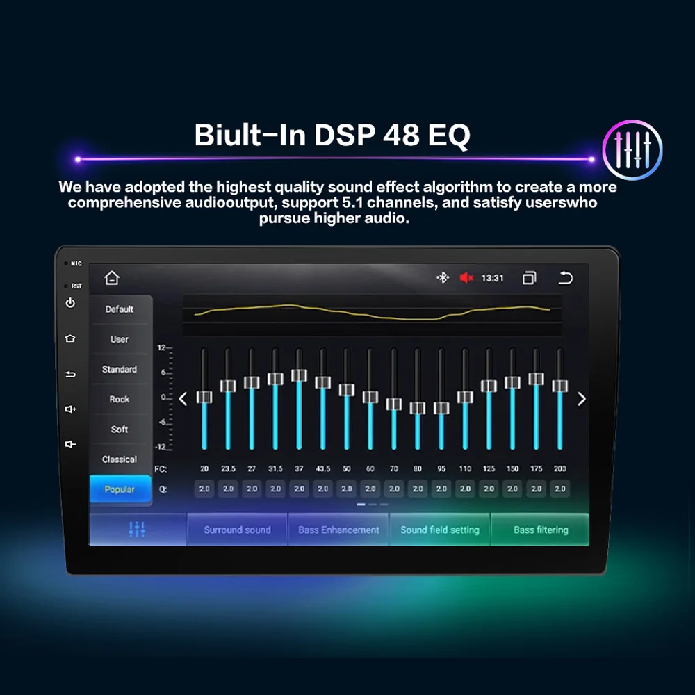 Autoradio Carplay أندرويد السيارات سماعة لاسلكية تعمل بالبلوتوث راديو السيارة مضخم صوت واي فاي نظام تحديد المواقع 8 النواة لفولكس واجن بولو Mk4 IV 2001-2009 2Din #5