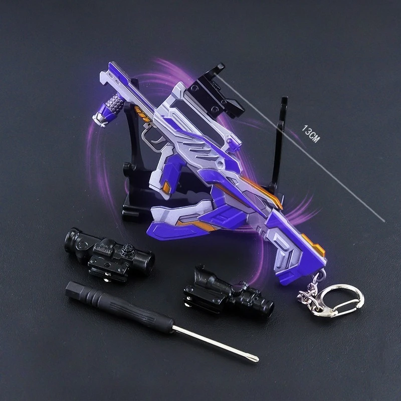 Nuevo juego periférico de GROZA VALORANT de 13cm, modelo de Metal, accesorios, decoración de embalaje trasero, colgante, llavero, adornos, juguete de regalo de cumpleaños