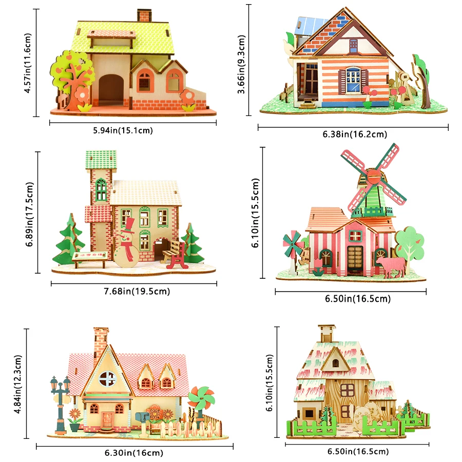 3D Bộ Ghép Hình Bằng Gỗ Đồ Chơi Dành Cho Trẻ Em Tự Làm Ngày Lễ Biệt Thự Hình Gỗ Cắt Laser Thủ Công Bộ Dụng Cụ Trò Chơi Giáo Dục Đồ Chơi Kid Tặng trang Trí