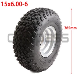 15 Inch Tire 15x6.00-6 Tire With Wheel Hub, For Lawn Mower, Beach Car, Go Kart Accessories