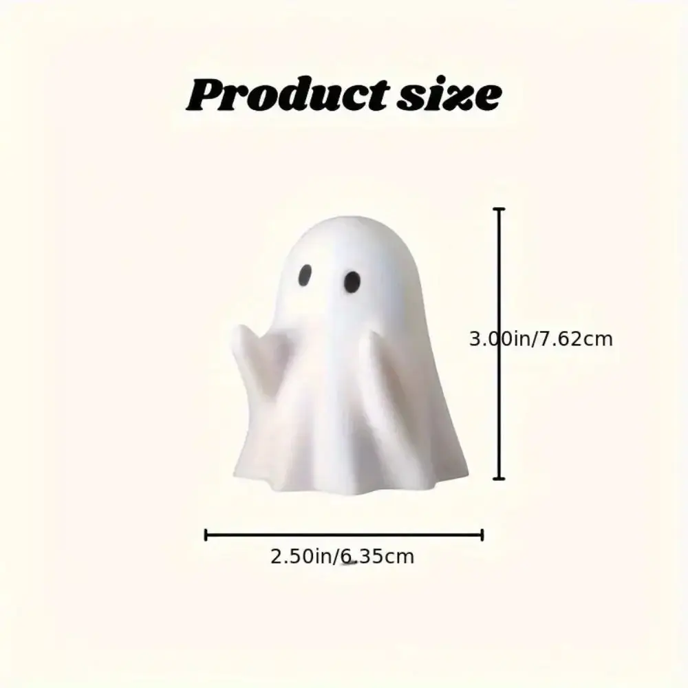 Cute Ghost Pen Holder Creative Funny Desktop Decoration Ornament Decorative Portable Little Ghost Statue Stationery