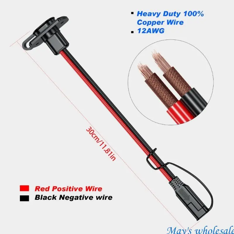 موصلات سريعة تسخير محولات SAE مقاوم للماء ذكر إلى أنثى كابل المقبس كابل بطارية السيارة للدراجات النارية جرارات السيارات 448A