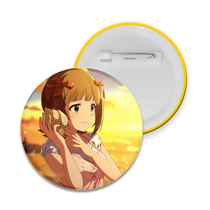 32/44/58mm Anime THE IDOLM@STER MILLION LIVE! Lapel Pins Handmade Cartoon Brooches Badge Backpack Hat Decoration