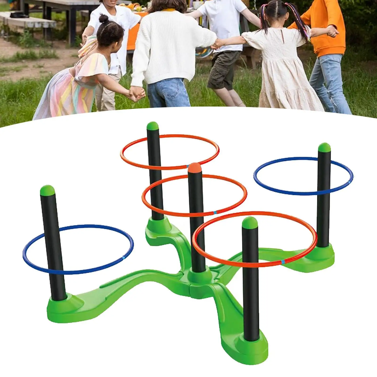 

Throwing Rings Game Set Summer Toy Ring Tossing for Park Backyard