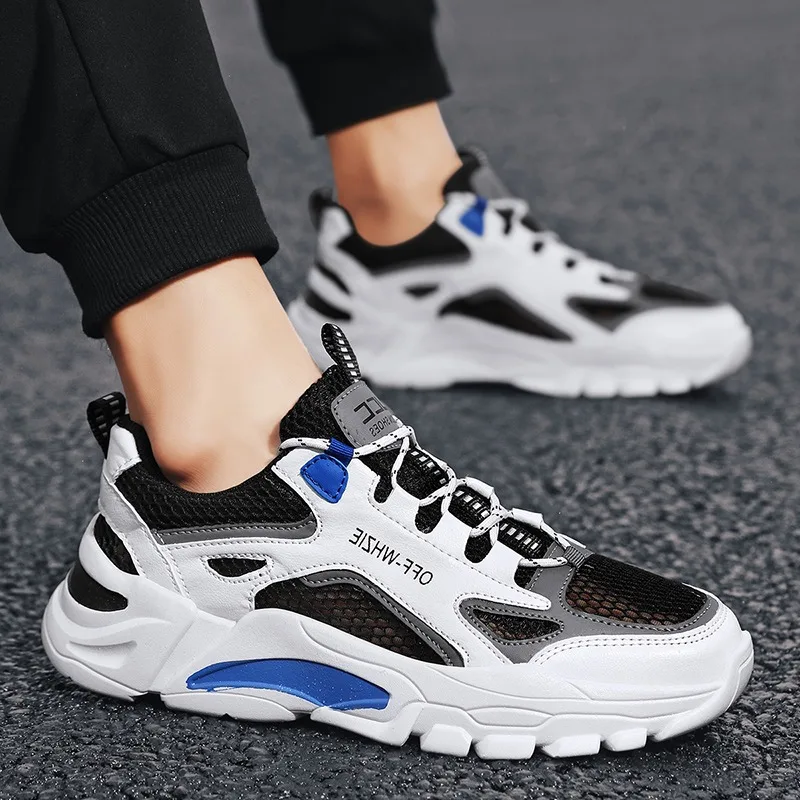 

Мужские повседневные массивные кроссовки в стиле Dad Sneakers, дышащие сетчатые нескользящие прогулочные туфли, модные спортивные кроссовки на платформе для уличного стиля
