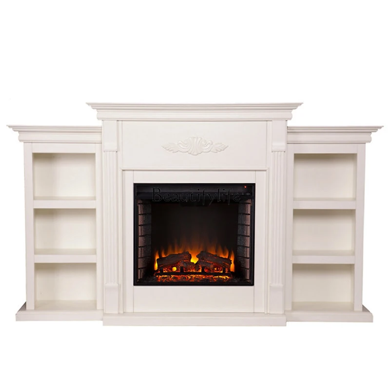 

4*American rural retro black mantel living room decorative porch cabinet background wall TV floor cabinet