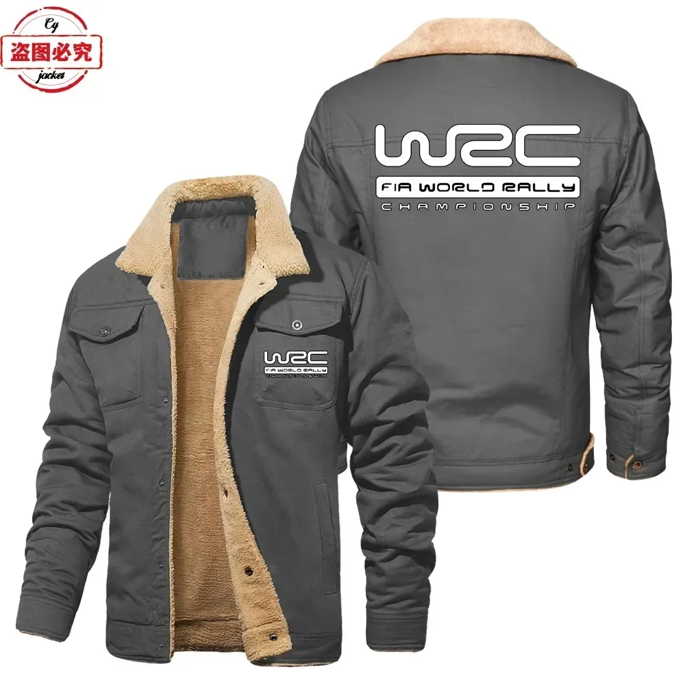 

Куртка для ралли WRC с принтом чемпионата мира, флисовая, осенне-зимняя, термокуртка с воротником-стойкой, велосипедный костюм