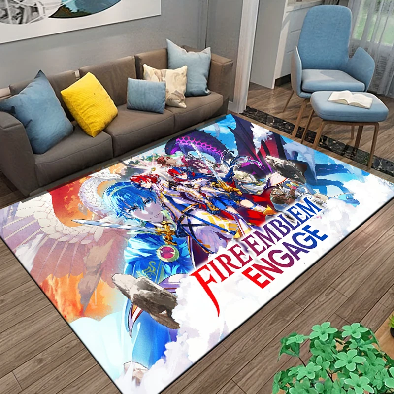 Game Gamer Fire Emblem Area Rug,Carpet for Home Living Room Bedroom Sofa Doormat Kitchen Decor,Non-slip Floor Mat Floor Mats