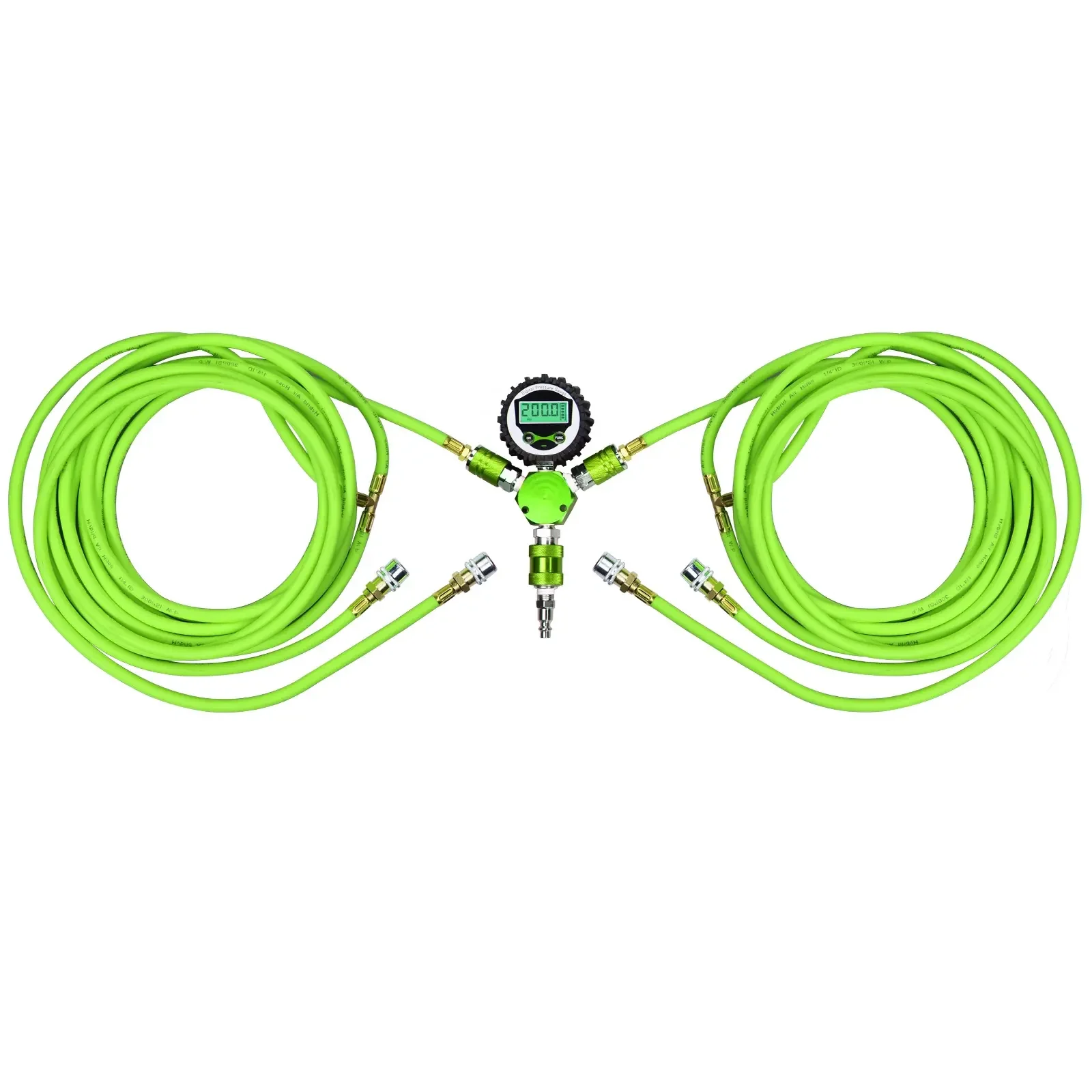 Enhanced Off-Road 4-Way Digital Tire Inflation-Deflation System with Pressure Gauge, Hose and Air Chuck - Equalizer Function