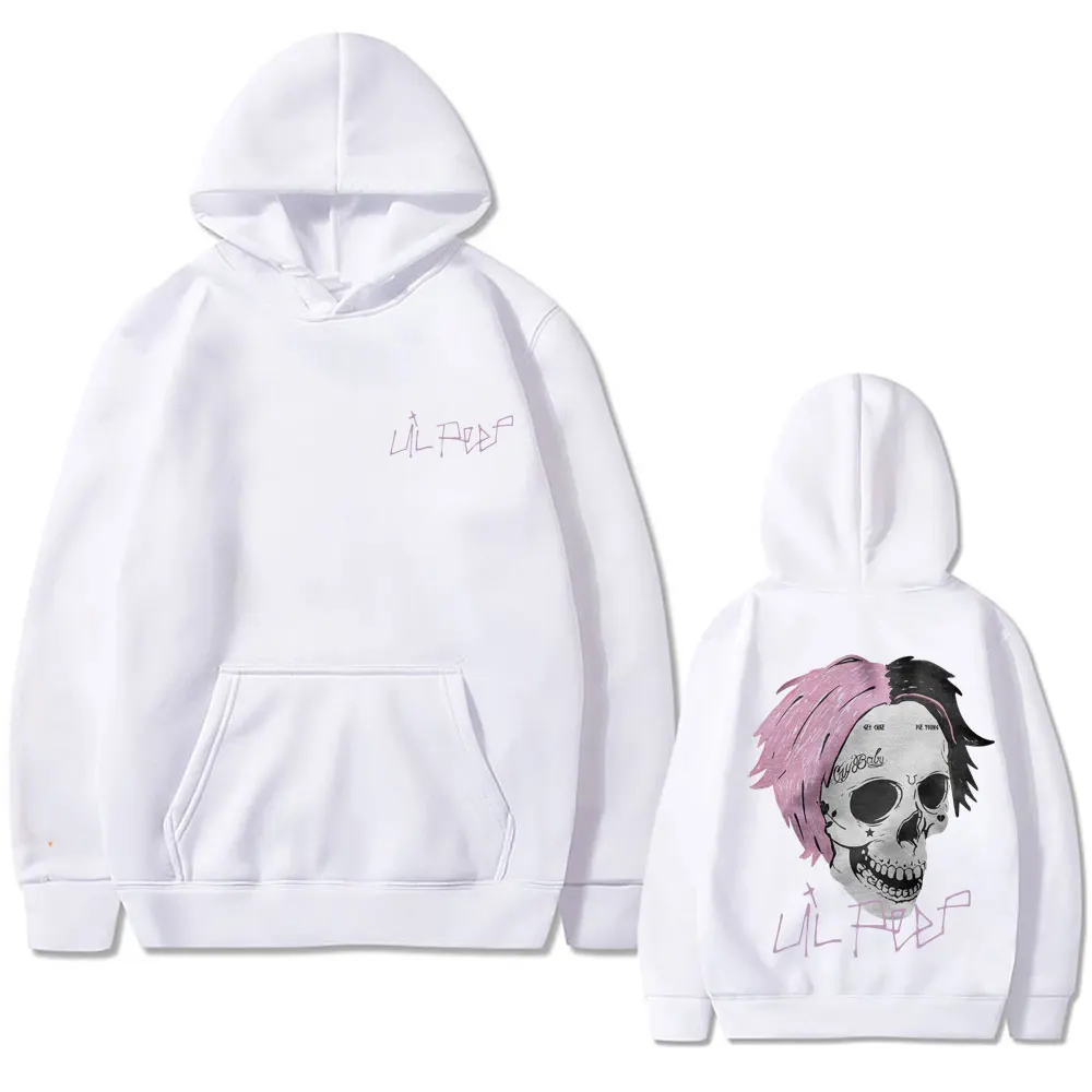 Rapper Lil Peep Cry Baby Skeleton Print Hoodie Men Women Hip Hop Vintage Oversized Hooded Sweatshirt Men's Fleece Cotton Hoodies