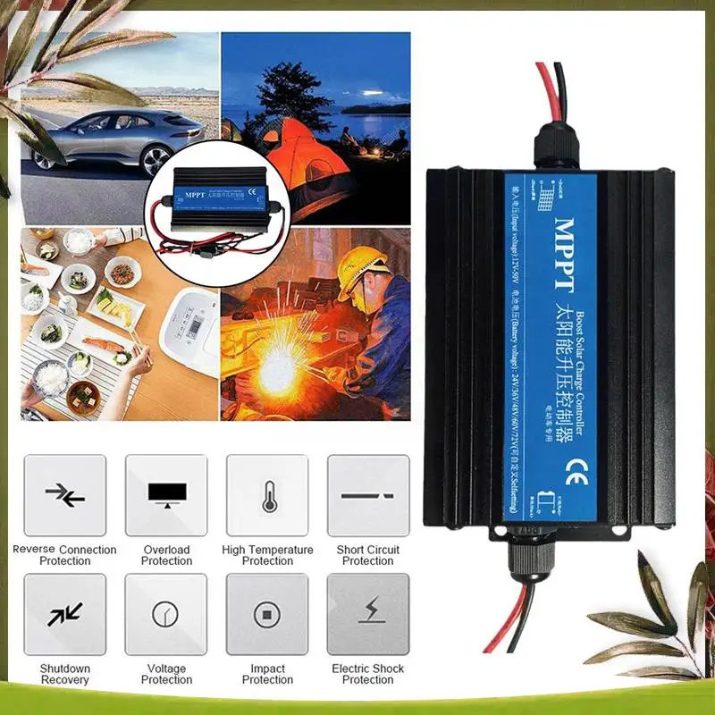 

Portable MPPT Boost Solar Charge Controller Charger 300W Car Battery Charging Voltage Regulator Charger Regulator 24/36/48/60/72