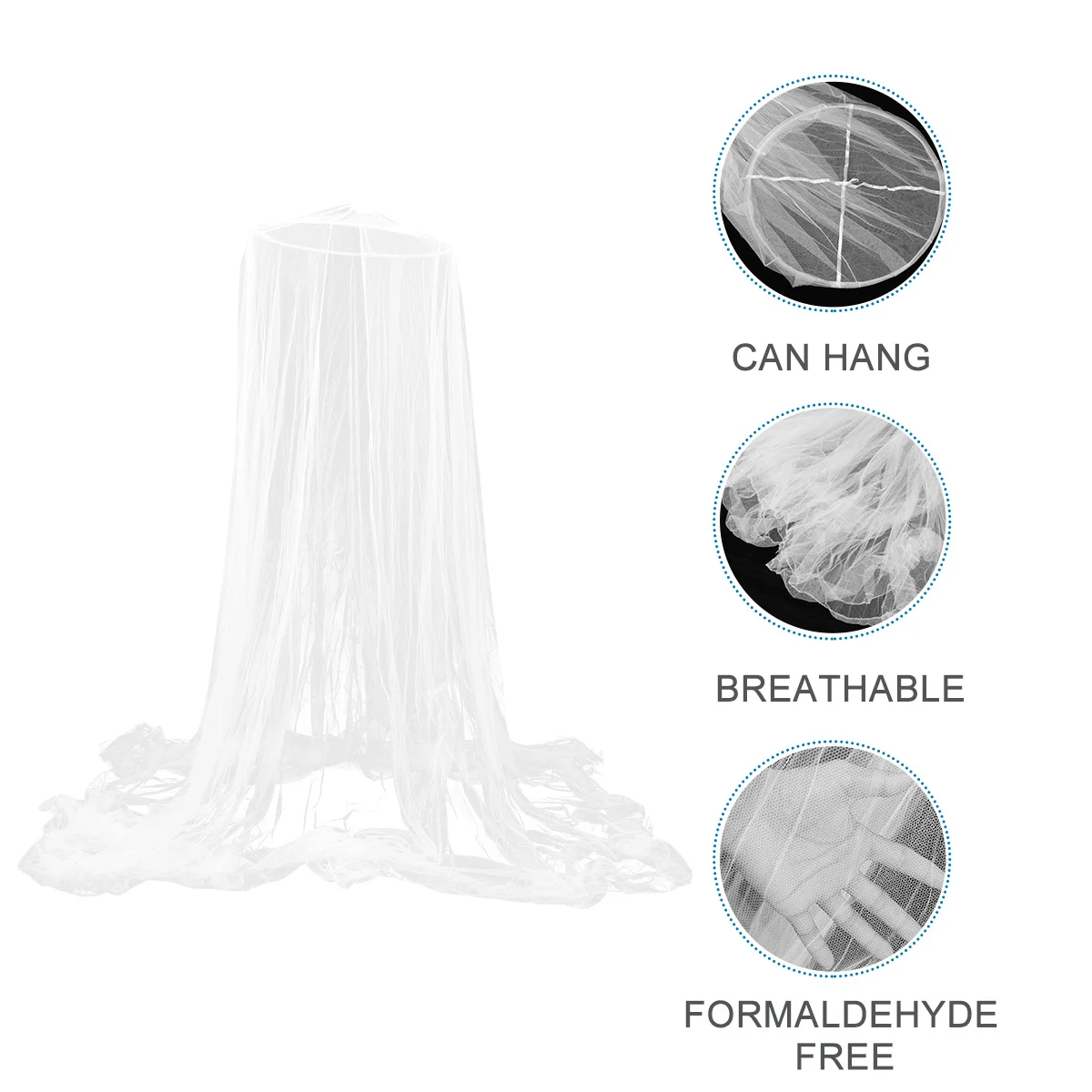 

Hanging Dome Net Round Bed Canopy Repellent For Bedroom Outdoor Lightweight Fine Mesh Insect Proof Protection From Bites