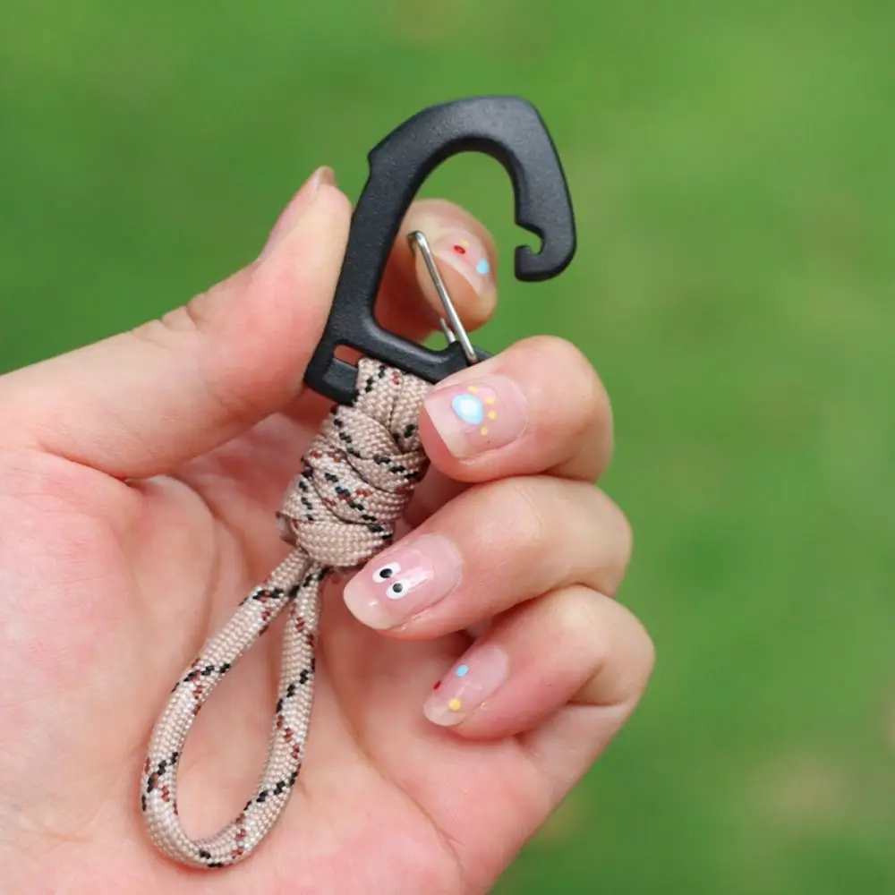 1Pcs Key Ring Umbrella Rope Hook Keychain Flashlight Small Tool Sports Accessories Key Lanyard 7-core Outdoor Camping Braid Rope